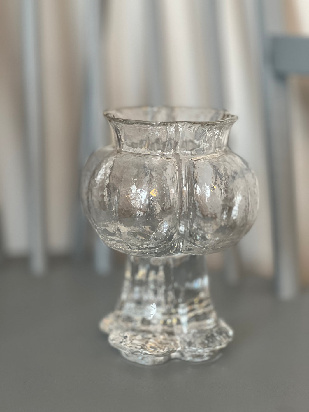 Vintage glassvase/lysestake